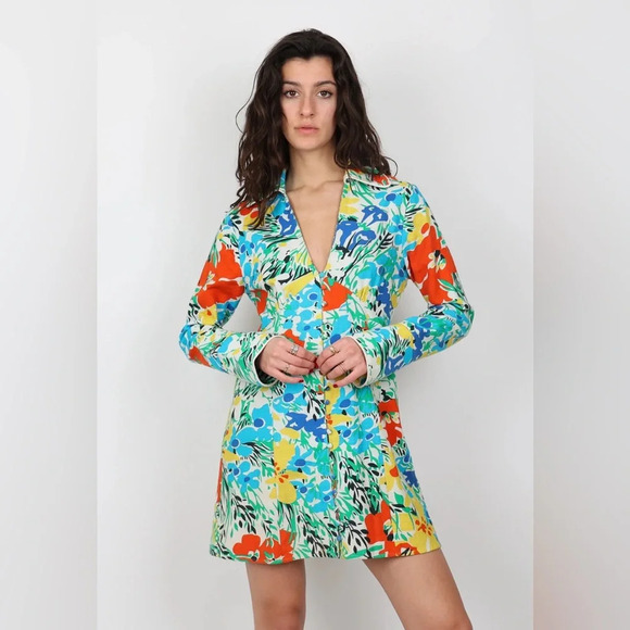 RIXO Jackie Floral Mini Dress - Size XS / Size 4 - Picture 2 of 14